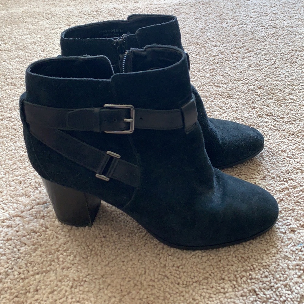 Cole Haan black suede booties size 8